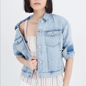 Madewell Boxy-Crop Jean Jacket in Fitzgerald Wash